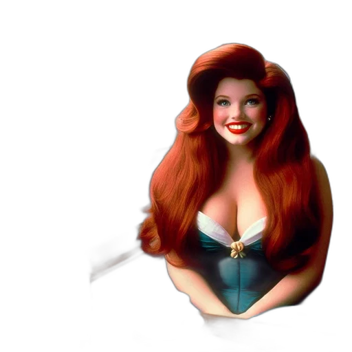 crown, hair, 3d render, concept art, cartoon, fantasy art, woman, red transparent PNG cut-out