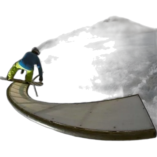 3d render, concept art, photorealistic, fog, snow, snowboarder, performs, trick transparent PNG cut-out