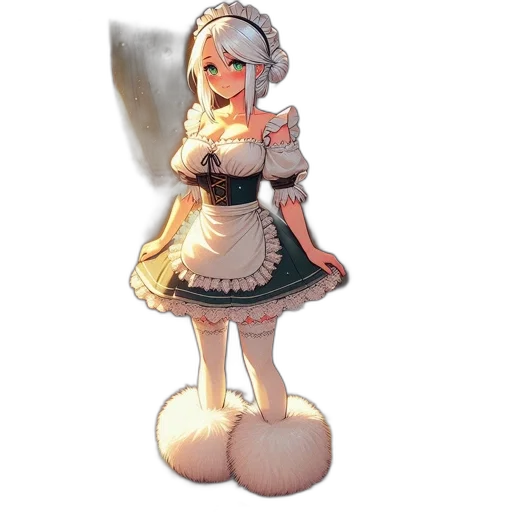 dress, staff, robot, weapon, 3d render, concept art, pixel art, fantasy art transparent PNG cut-out
