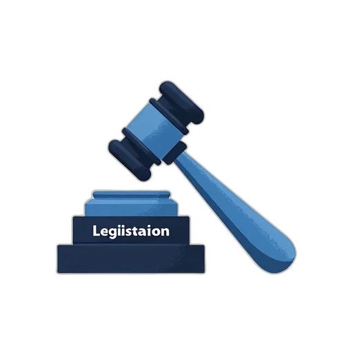 weapon, stylized, illustration, gavel, blue, handle, black, head transparent PNG cut-out