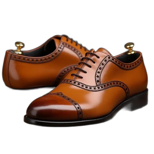 shoes, photorealistic, men, tan transparent PNG cut-out