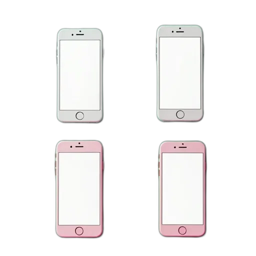 pastel, first, image, shows, series, four, smartphone, screens transparent PNG cut-out