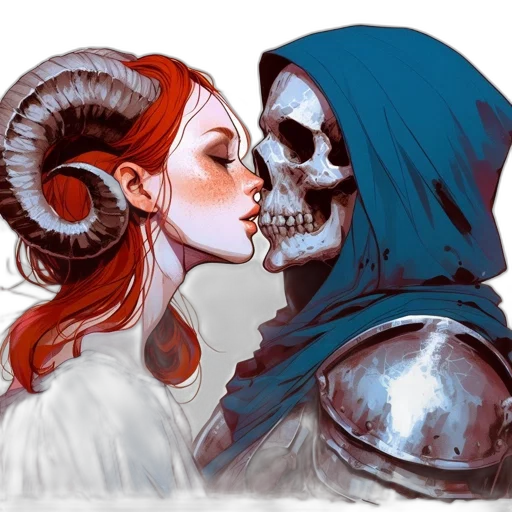 mask, concept art, comic book art, fantasy art, watercolor, fire, red, dark transparent PNG cut-out