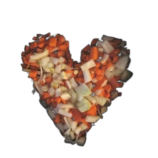 food, jewelry, crown, pixel art, heart-shaped, arrangement, chopped, vegetables transparent PNG cut-out