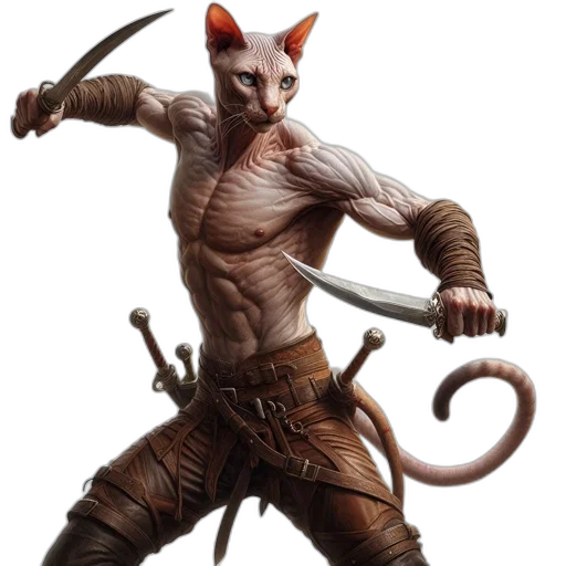 staff, animal, creature, fantasy art, concept art, comic book art, photorealistic, muscular transparent PNG cut-out