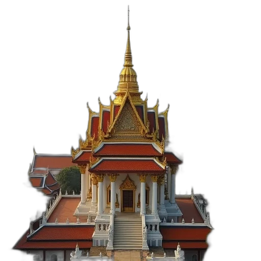 building, crown, 3d render, photorealistic, concept art, pixel art, top, wat transparent PNG cut-out