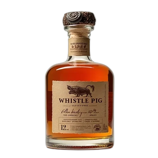 bottle, photorealistic, whistle, pig, old, world, rye, whiskey transparent PNG cut-out