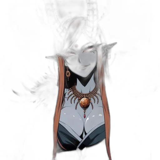 mask, dress, robot, staff, concept art, fantasy art, comic book art, anime transparent PNG cut-out