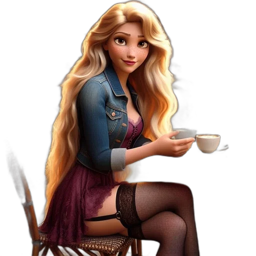 dress, staff, fantasy art, cartoon, concept art, 3d render, fire, confident transparent PNG cut-out