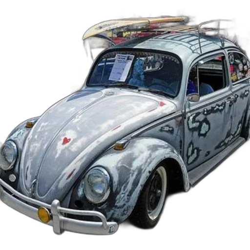 car, photorealistic, 3d render, concept art, comic book art, vintage, volkswagen, beetle transparent PNG cut-out