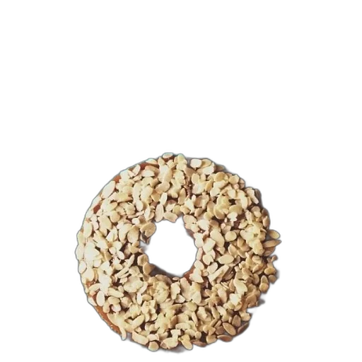 food, jewelry, crown, hair, 3d render, donut, nuts, top transparent PNG cut-out