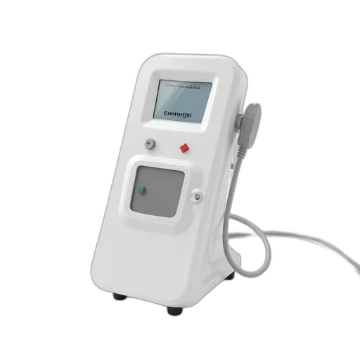 robot, white, medical, device, digital, display, red, light transparent PNG cut-out