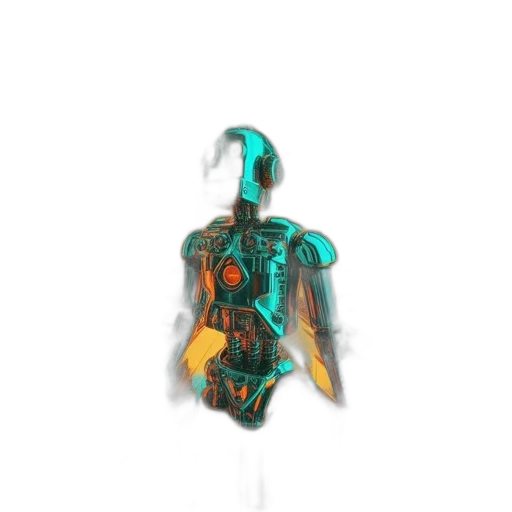 robot, jewelry, dragon, jacket, 3d render, concept art, vaporwave, pixel art transparent PNG cut-out
