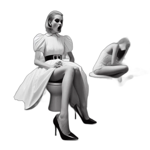 robot, dress, shoes, furniture, concept art, 3d render, comic book art, pixel art transparent PNG cut-out