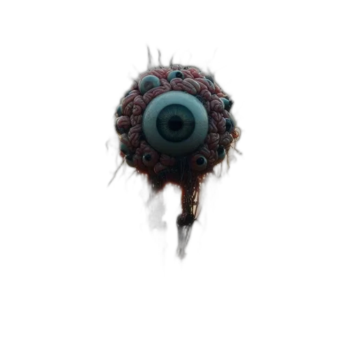 creature, weapon, hair, mask, concept art, 3d render, pixel art, fantasy art transparent PNG cut-out