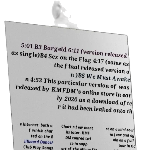 poster, text, about, song, kmfdm, including, title, release transparent PNG cut-out