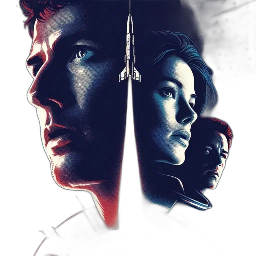 face, comic book art, concept art, photorealistic, fantasy art, outer space, fire, promotional transparent PNG cut-out