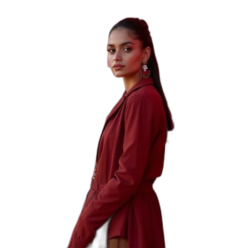 jacket, dress, staff, jewelry transparent PNG cut-out