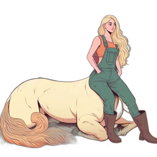 hair, animal, creature, concept art, fantasy art, cartoon, watercolor, earth tones transparent PNG cut-out