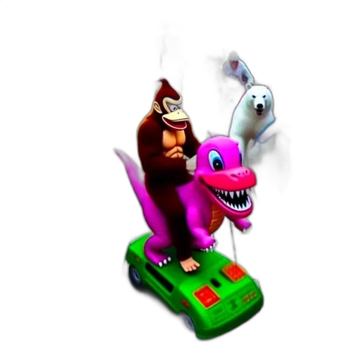 creature, animal, dragon, car, 3d render, concept art, pixel art, vaporwave transparent PNG cut-out