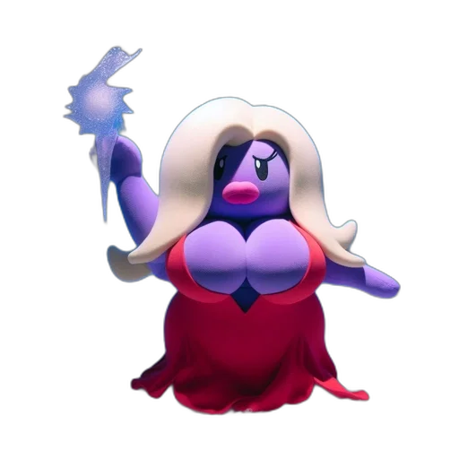 dress, creature, staff, weapon, concept art, 3d render, pixel art, fantasy art transparent PNG cut-out
