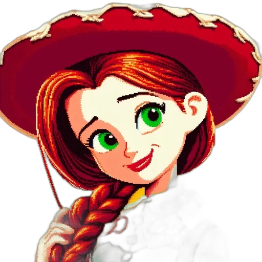 staff, hat, face, jewelry, pixel art, cartoon, photorealistic, anime transparent PNG cut-out
