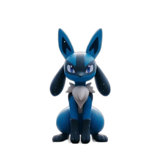 animal, creature, staff, robot, 3d render, concept art, pixel art, blue transparent PNG cut-out
