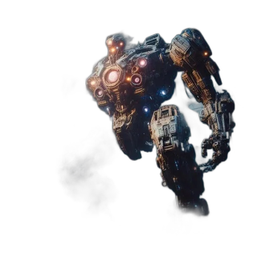 robot, weapon, creature, animal, concept art, 3d render, pixel art, photorealistic transparent PNG cut-out