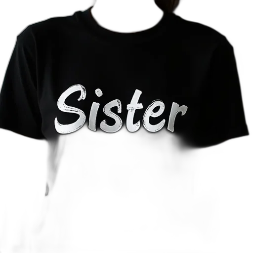 3d render, black, shirt, words transparent PNG cut-out