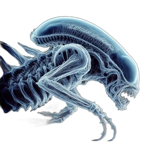 creature, animal, dragon, concept art, 3d render, outer space, striking, rendering transparent PNG cut-out