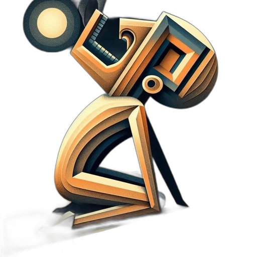 robot, staff, weapon, jewelry, 3d render, concept art, cartoon, fantasy art transparent PNG cut-out