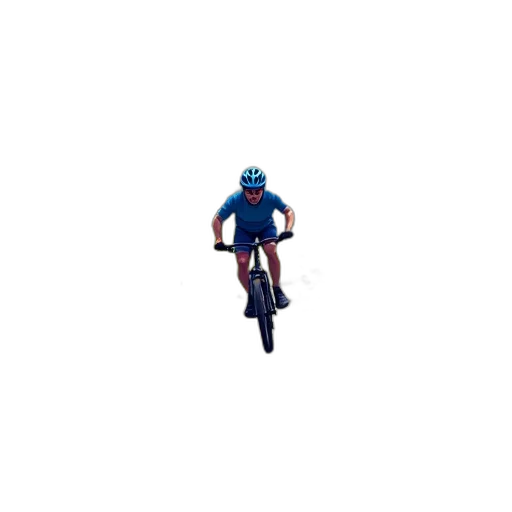 pixel art, 3d render, concept art, cartoon, digital, illustration, mountain, biker transparent PNG cut-out