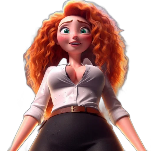 staff, dress, concept art, 3d render, cartoon, fantasy art, animated, female transparent PNG cut-out