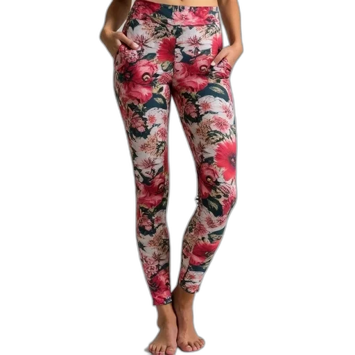 womens, floral, print, leggings transparent PNG cut-out