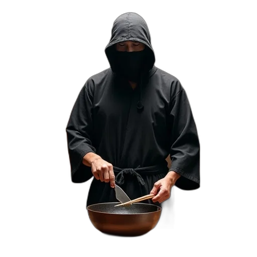 staff, jacket, mask, food, concept art, image, ninja, cooking transparent PNG cut-out