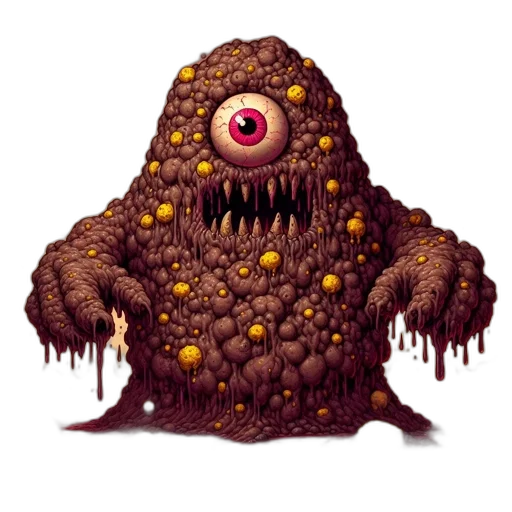 creature, food, animal, staff, pixel art, concept art, 3d render, large transparent PNG cut-out