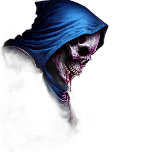 mask, face, creature, staff, concept art, fantasy art, photorealistic, comic book art transparent PNG cut-out