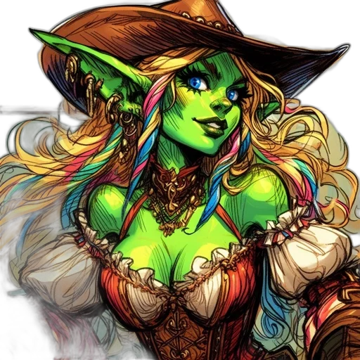 staff, fantasy art, concept art, comic book art, pixel art, green, neon, female transparent PNG cut-out