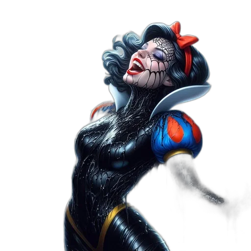 concept art, comic book art, fantasy art, photorealistic, humanoid, spider, figure, half-human transparent PNG cut-out
