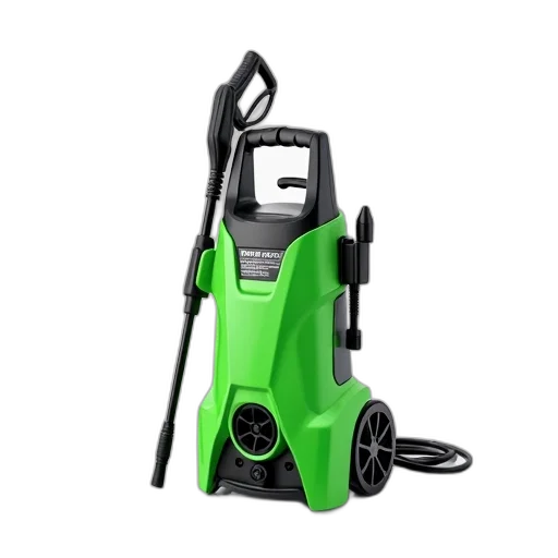car, robot, green, portable, power, washer, black, handle transparent PNG cut-out