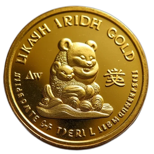 golden, 2006, singapore, gold, panda, 9995, msf, sealed transparent PNG cut-out
