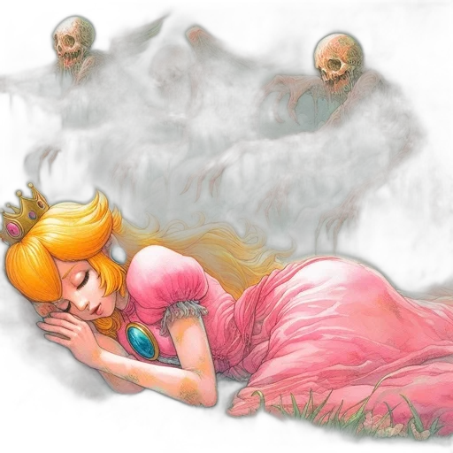 concept art, fantasy art, comic book art, watercolor, fog, fire, fantastical, scene transparent PNG cut-out