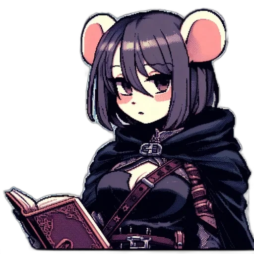 staff, jacket, mask, weapon, pixel art, anime, cyberpunk, concept art transparent PNG cut-out