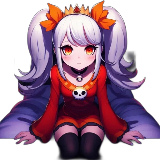 crown, staff, creature, flower, pixel art, anime, fantasy art, concept art transparent PNG cut-out