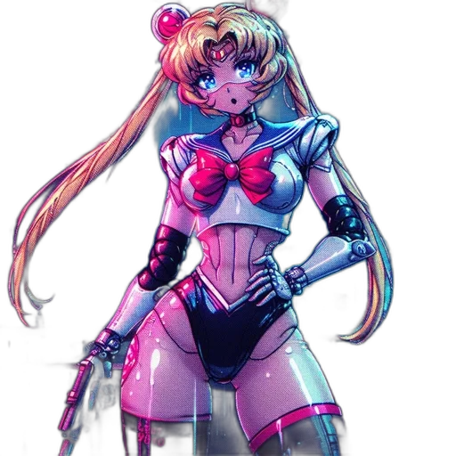 robot, weapon, cyberpunk, anime transparent PNG cut-out