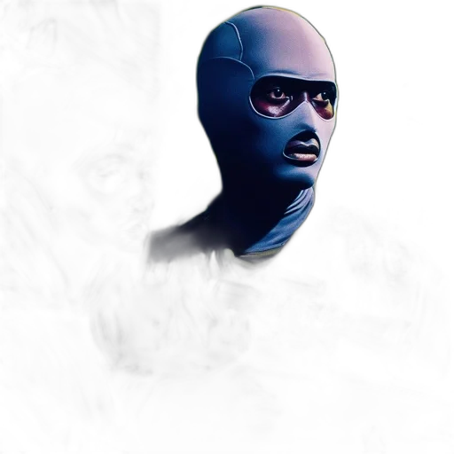 mask, face, robot, creature, concept art, photorealistic, comic book art, 3d render transparent PNG cut-out