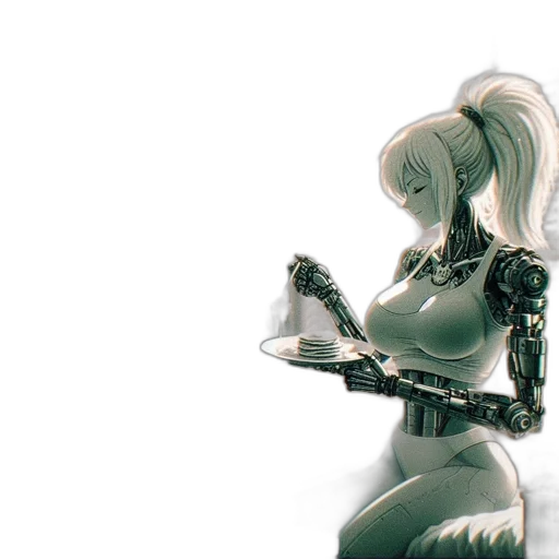 robot, weapon, sword, staff transparent PNG cut-out