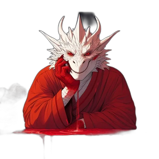 dragon, mask, staff, creature, concept art, fantasy art, pixel art, anime transparent PNG cut-out