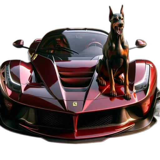car, animal, dragon, photorealistic, 3d render, concept art, fantasy art, elegant transparent PNG cut-out