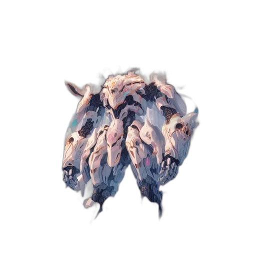food, mask, animal, creature, 3d render, concept art, photorealistic, watercolor transparent PNG cut-out